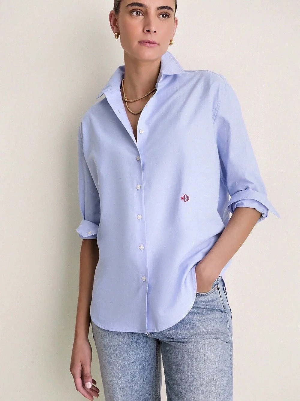Tuckernuck Nadine Button Down Blue Shirt XXXL